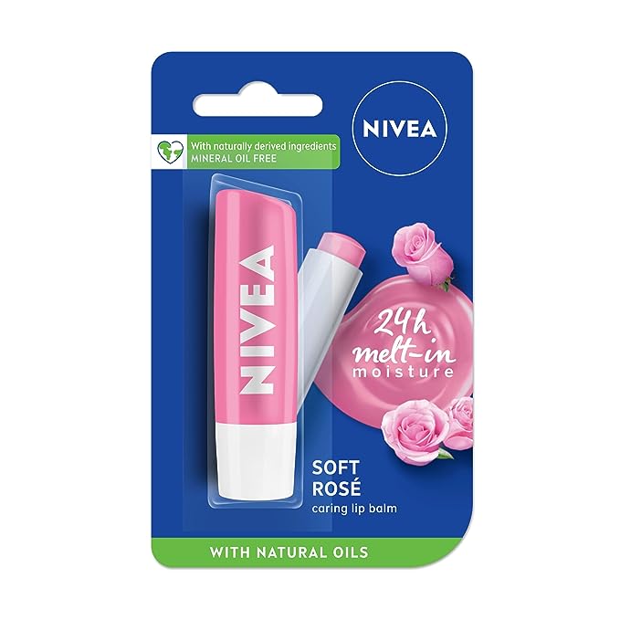 NIVEA Caring Lip Balm Soft Rose