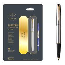 Parker Frontier Stainless Steel Gold Trim Fountain Pen