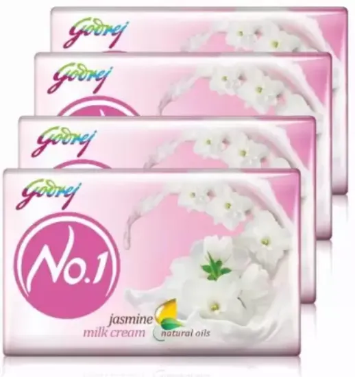 Godrej No 1 Jasmine Milk Cream 4X125gm