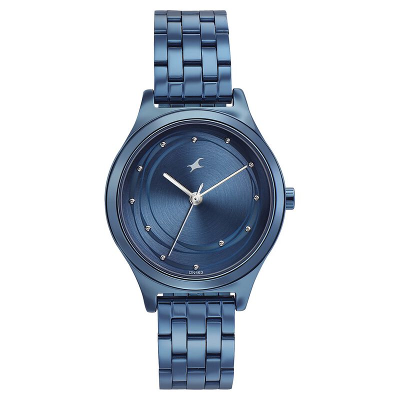 Fastrack Style Up Blue Dial Stainless Steel Strap Watch for Girls