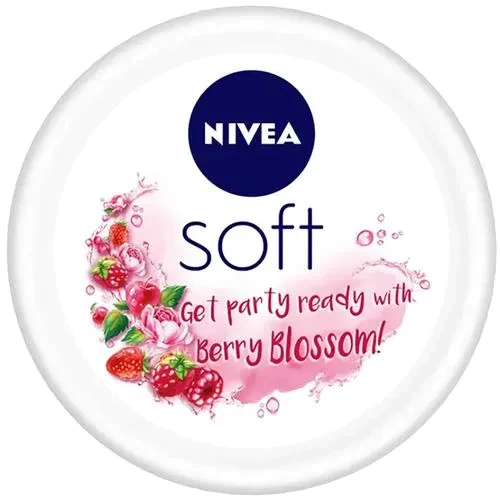 Nivea Soft Berry Blossom Moisturizer For Men & Women, Face & Body Cream