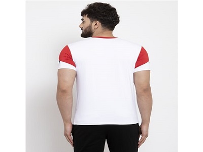 Patanjali SPORTSWEAR-MEN-PMCKSPDRNO1841045-WHITE/RED-L