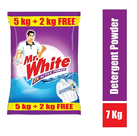 Mr. White Detergent Powder 5 kg (Get Extra 2 kg Free)