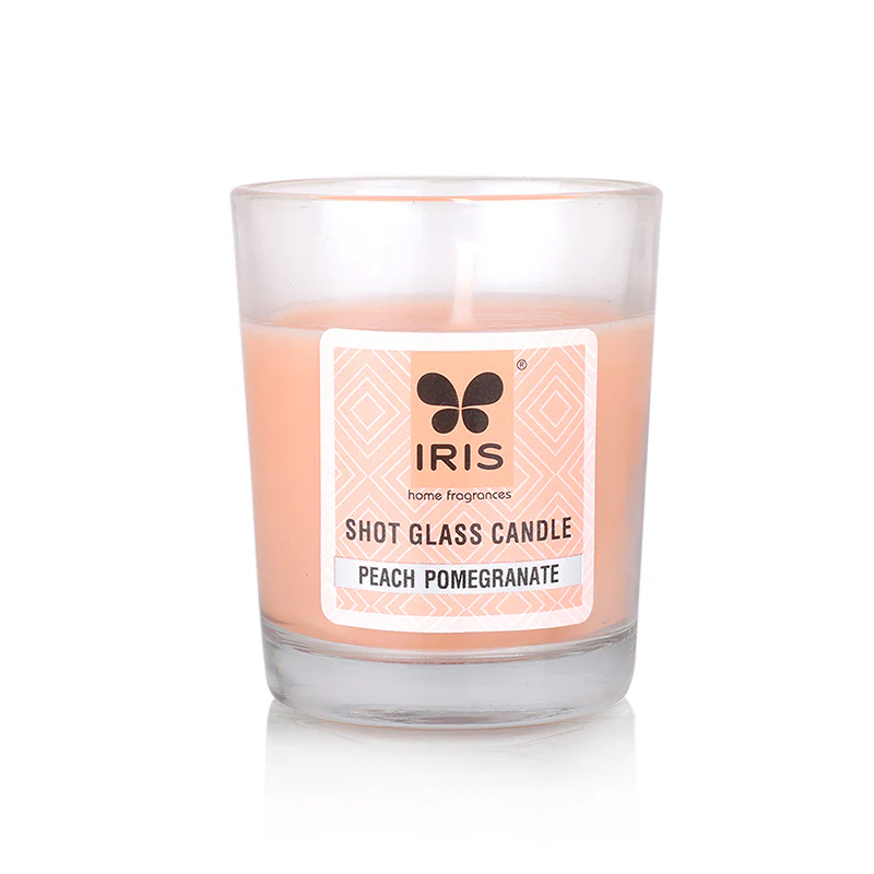 Cycle IRIS Shot Glass Candle - Peach Pomegranate 40gm