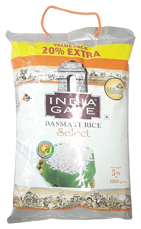 India Gate Basmati Rice - Select, 6Kg