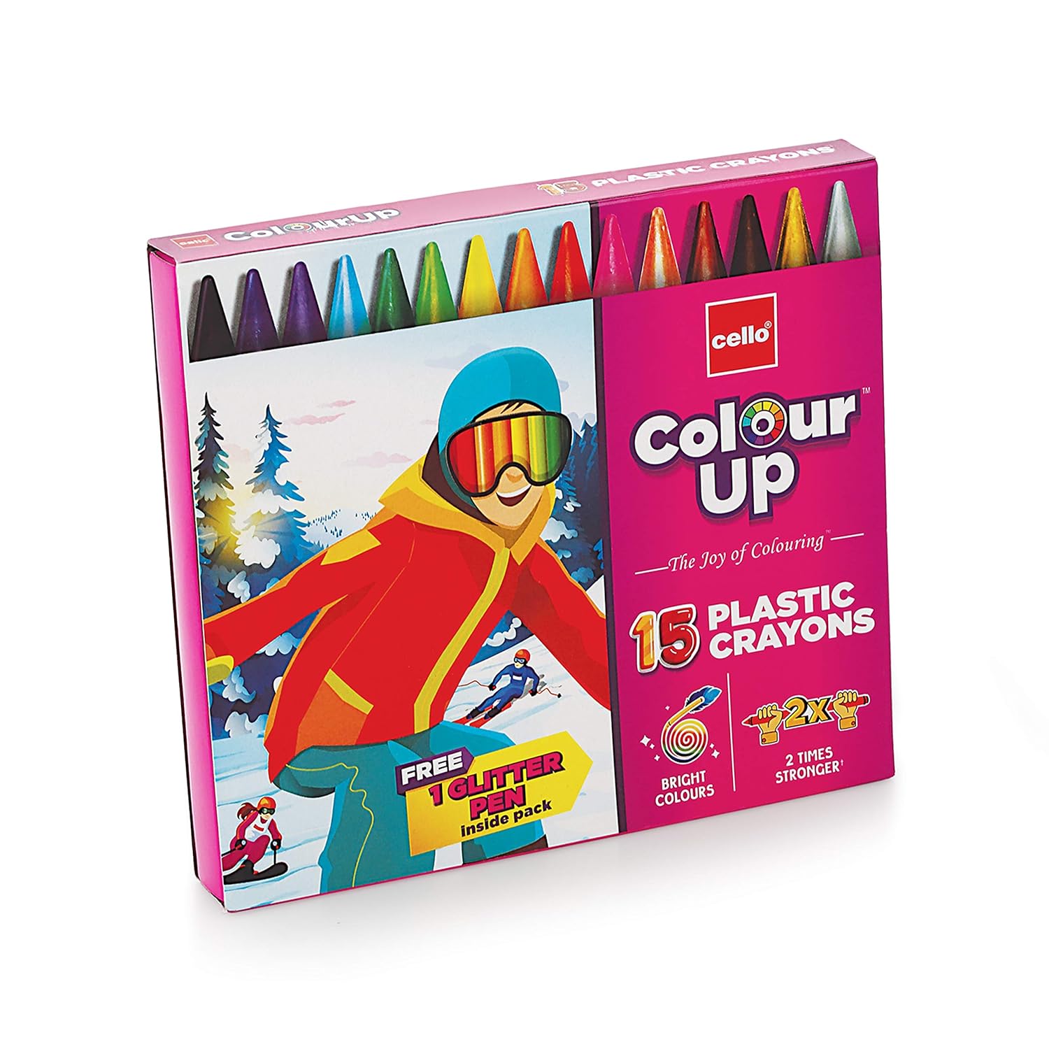 Cello COLOUR UP PLASTIC CRAYONS(pack of 15)