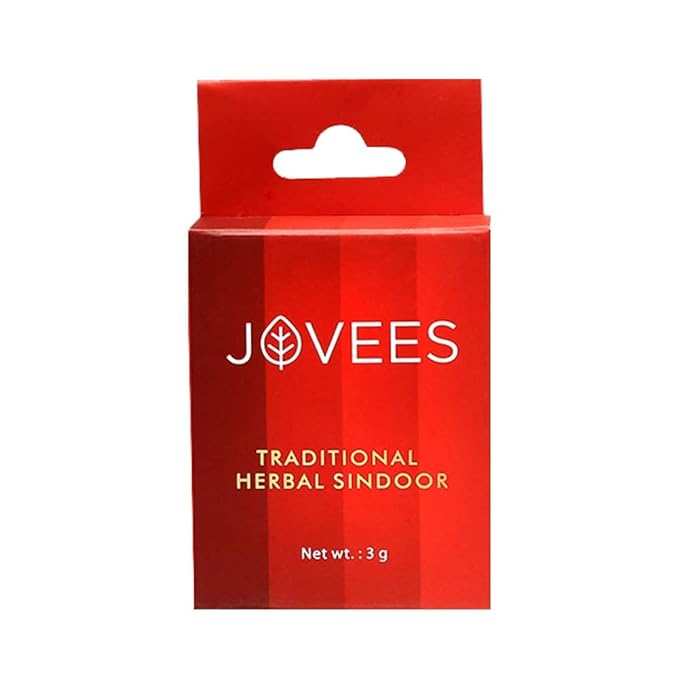 Jovees Herbal Traditional Maroon Sindoor, 3 gms | Water Resistant | Derived from Natural Ingredients | Pack of 2