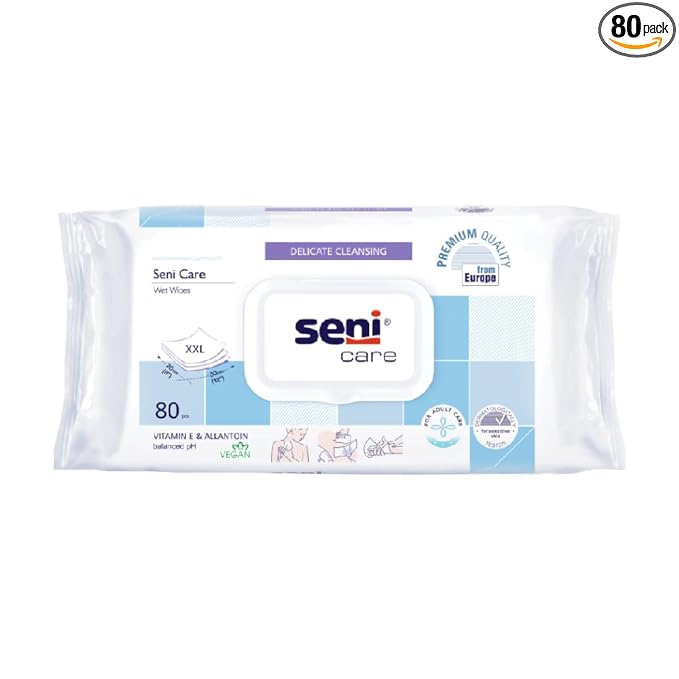 Seni Care wet wipes for Adults | for sensitive skin 80 Pcs
