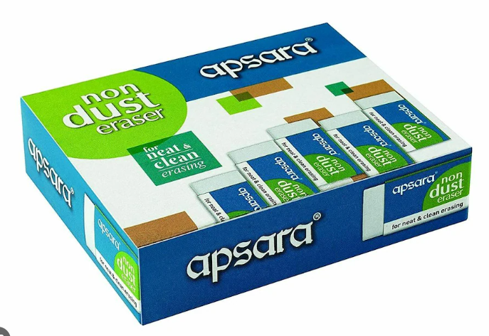 Apsara Non Dust Eraser - Non-Toxic, Dust Free, 20 pcs