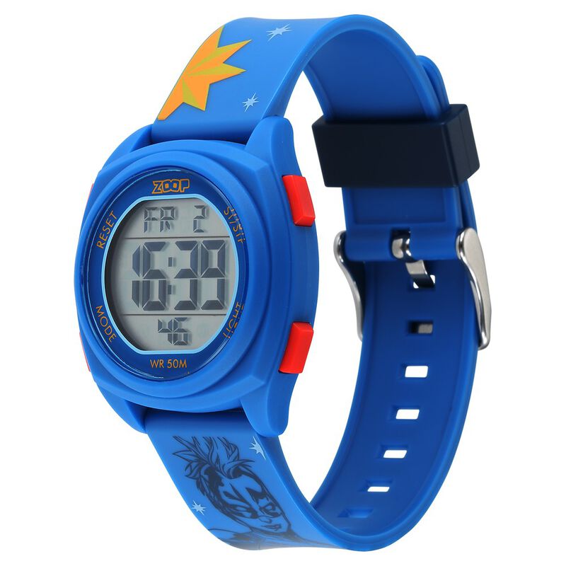 Zoop Marvel Digital Dial Polyurethane Strap with Captain Marvel Character Watch for Kids