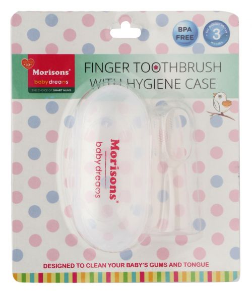 J L Morison Teething Finger Brush With Hygiene Case