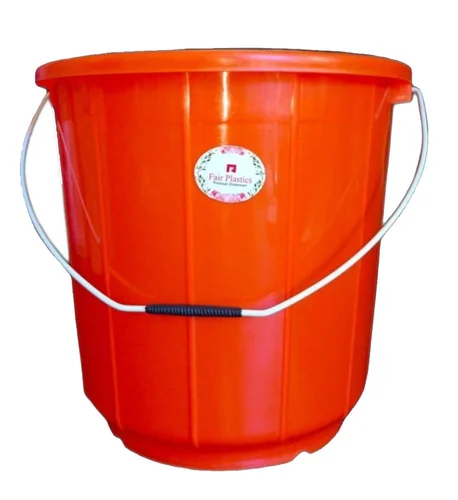 Plastic Bucket With Steel Handle