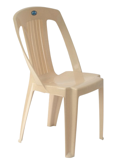 Nilkamal CHR 4032  Plastic Armless Chair - Marble Biege