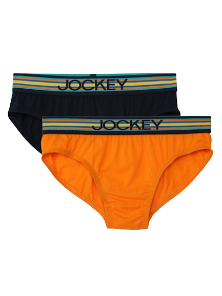 Jockey Boy's Super Combed Cotton Printed Brief with Ultrasoft Waistband - Assorted Prints(Pack of 2)