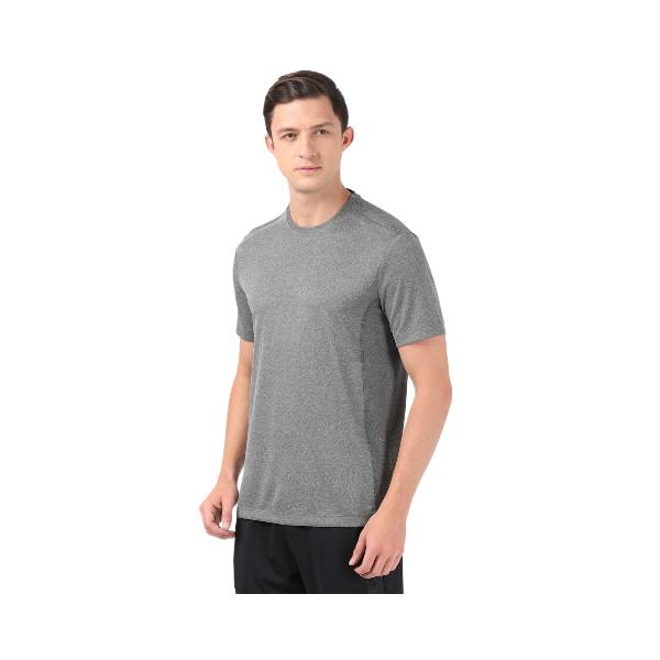 Jockey Men's Recycled Microfiber Elastane Stretch Breathable Mesh Round Neck Half Sleeve T-Shirt with Stay Fresh Treatment - Quite Shade
