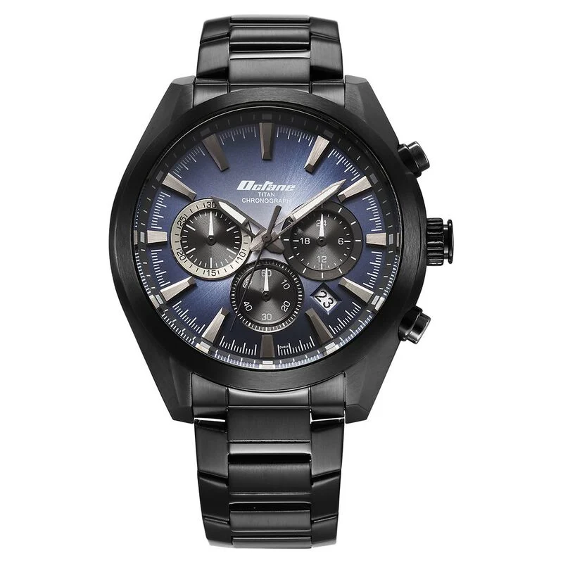 Titan Octane Classic Sporty Blue Dial Quartz Multifunction Stainless Steel Strap watch for Men