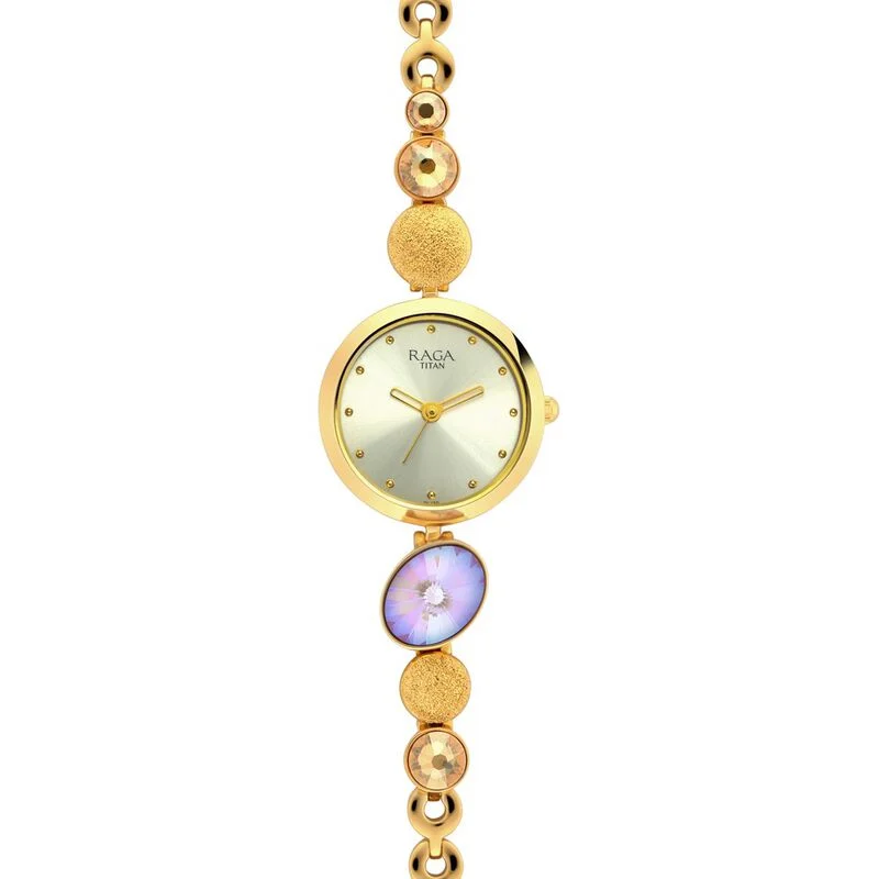 Titan Raga Moments Of Joy Mother of Pearl Dial Women Watch With Metal Strap