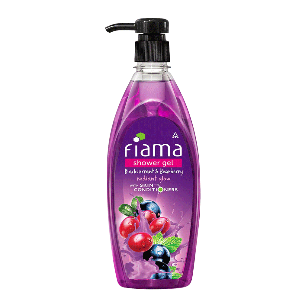 Fiama Shower Gel Blackcurrant & Bearberry Body Wash with Skin Conditioners for Radiant Glow, 500ml bottle