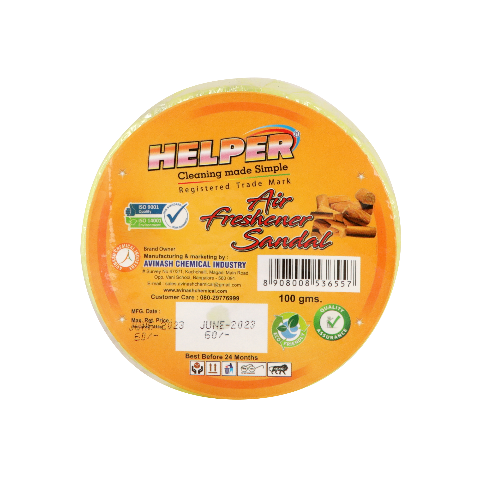 Helper Air Freshner Net Round, Sandal, 100g Box