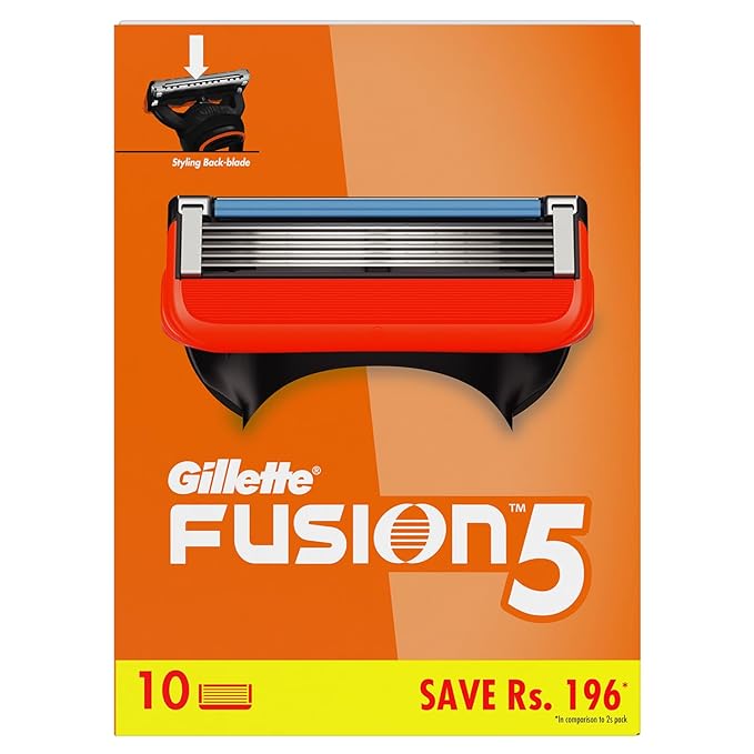 Gillette Fusion Manual Blades for men - 4 count for Perfect Shave and Perfect Beard Shape