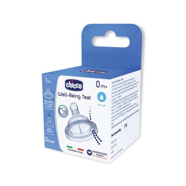 Chicco Well Being Teats Regular Flow 0+ M