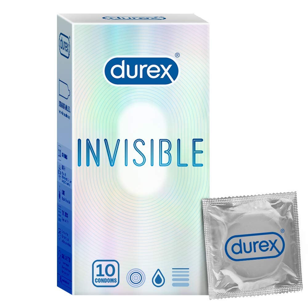 Durex Invisible Super Ultra Thin Condoms for Men - 10s