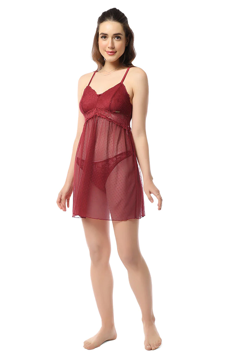 Amante Eternal Bliss Non-padded Non-wired Babydoll - Mellow Rose