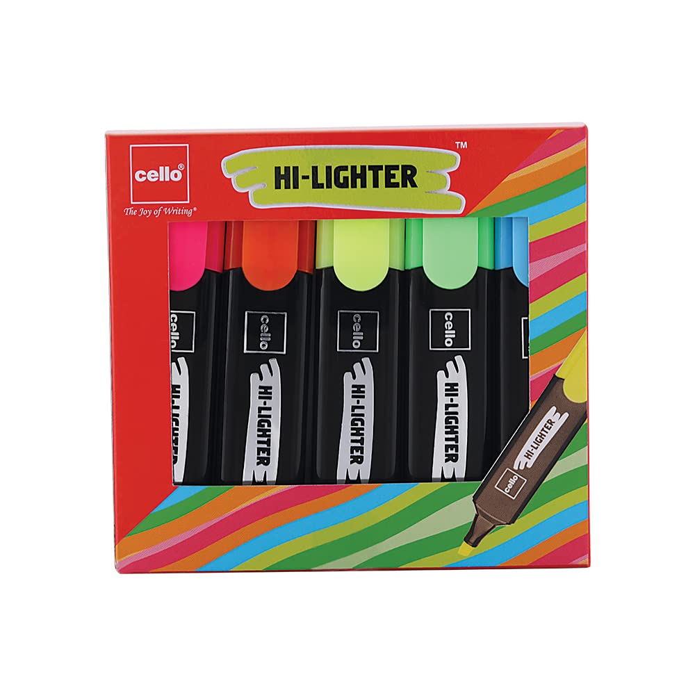 cello HIGHLIGHTER REFRESH (PACK OF 5)