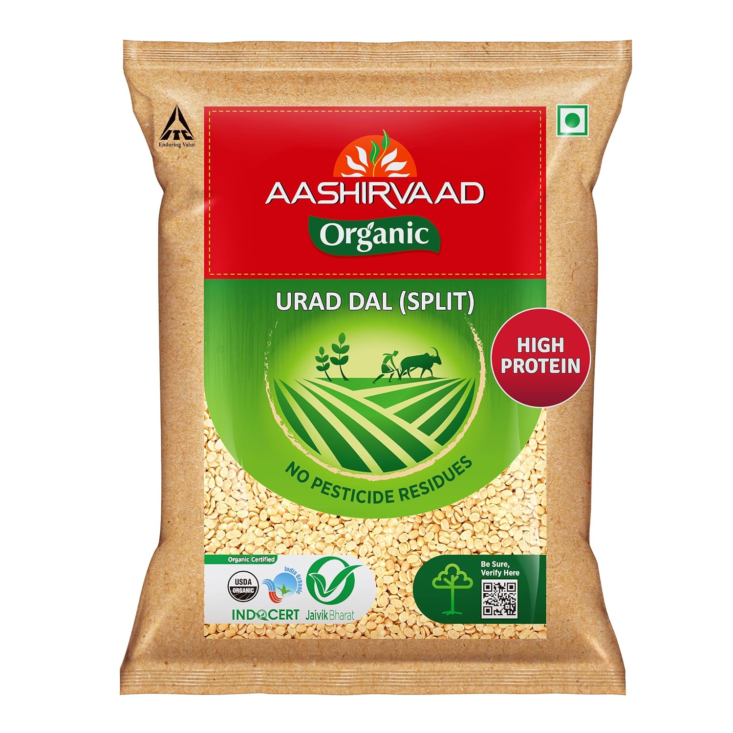 Aashirvaad Organic Urad Dal 500g
