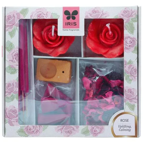 Cycle IRIS Rose Fragrance Gift Set Potpourri Holder Cones Candles