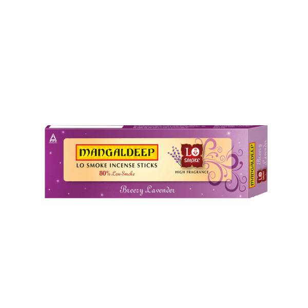 Mangaldeep Lo Smoke Incense Sticks - Breezy Lavender 50 sticks