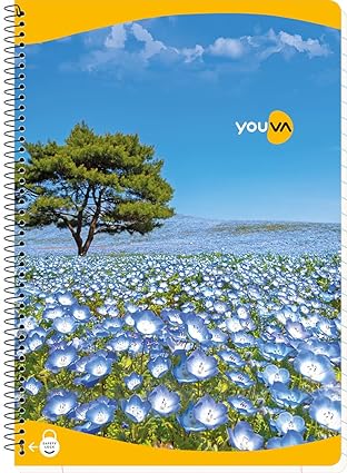 Navneet Youva | Spiral Long Book for students and executives | Spiral Bound with Safety lock | A4 size - 21 x 29.7 cm | Single Line | 300 Pages | Pack of 1