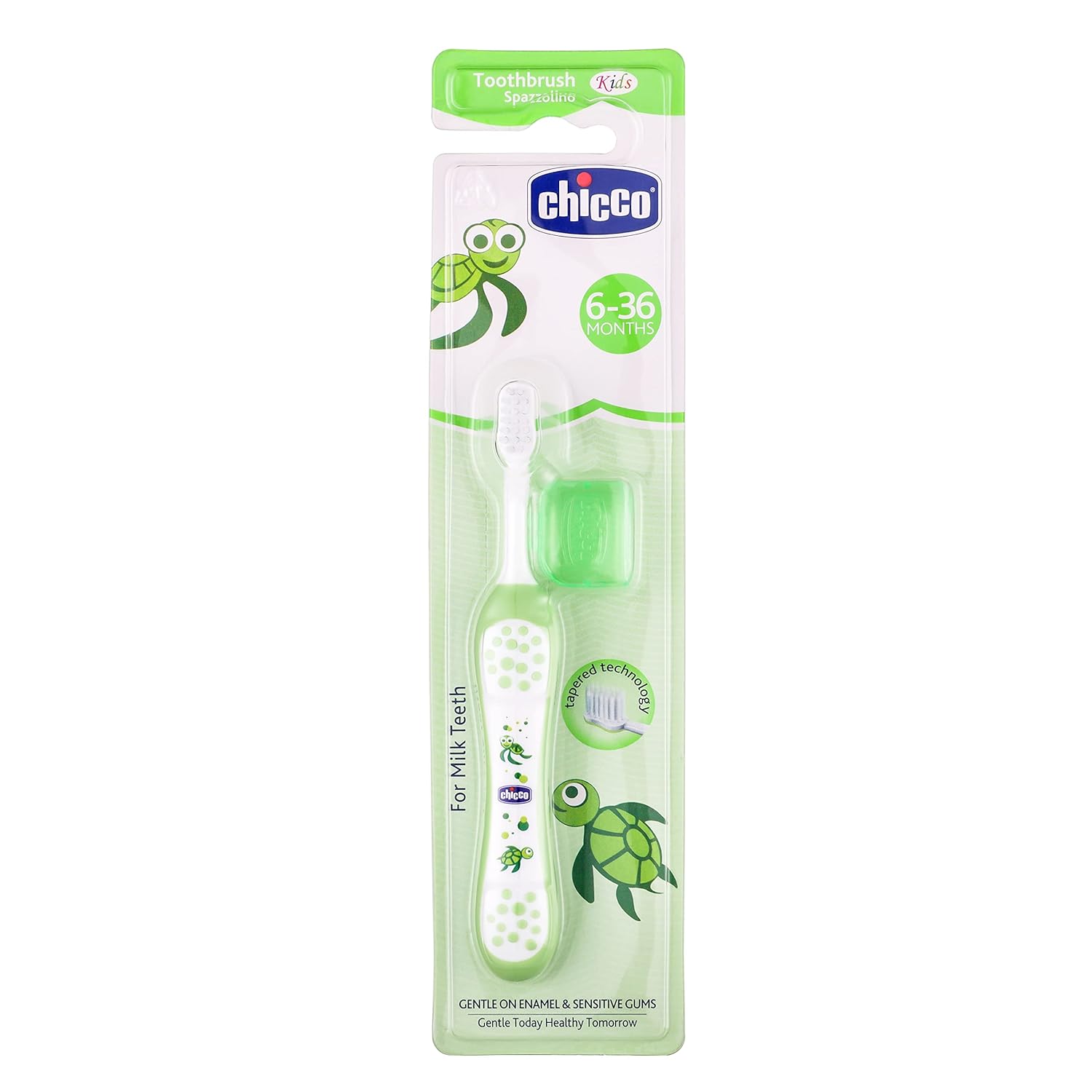 Chicco Toothbrush Green 6M-36M, infant, manual,