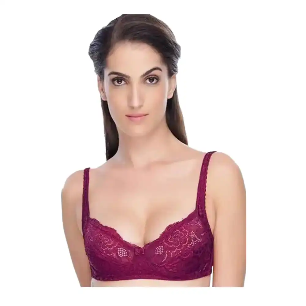 Daisy Dee Maroon Non Padded Non Wired 3/4th Coverage Bra CHERRY_Maroon (8907203024753)