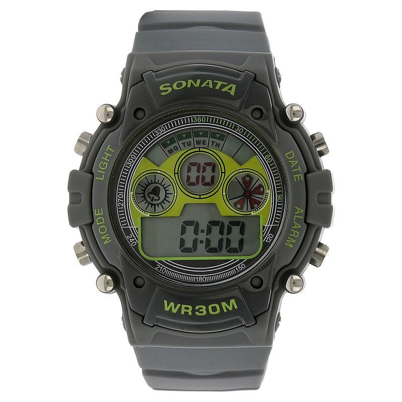 SF Digital Dial Grey Plastic Strap Watch for Men