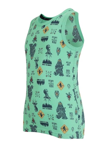 Boy's Super Combed Cotton Printed Tank Top - Spring Bouquet