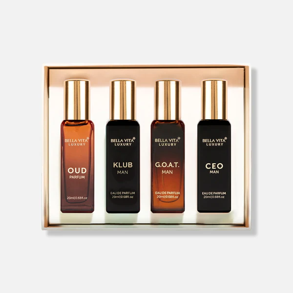 Bella vitta Luxury Perfume Gift Set For Men - 4 x 20mls