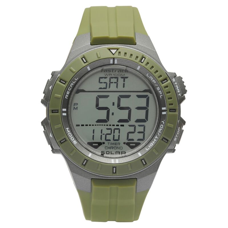 Fastrack Streetwear Digital Dial PU Strap Watch for Guys