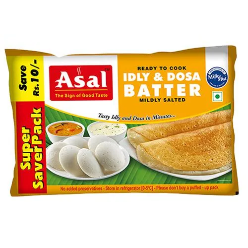 Asal Idly Dosa Batter - Mildly Salted, Perfect Breakfast, Ready To Cook, 2 kg