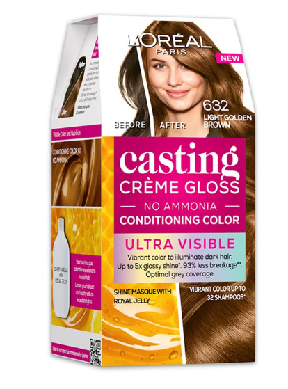 Loreal Casting Crème Gloss 632 Light Golden Brown (100g+60ml)