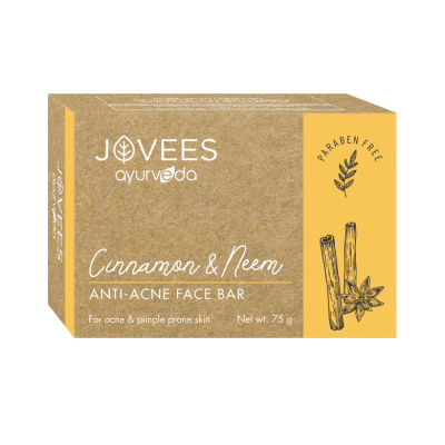 JOVEES Cinnamon & Neem Anti Acne Face Bar Soap at Jovees Herbal Care 75g