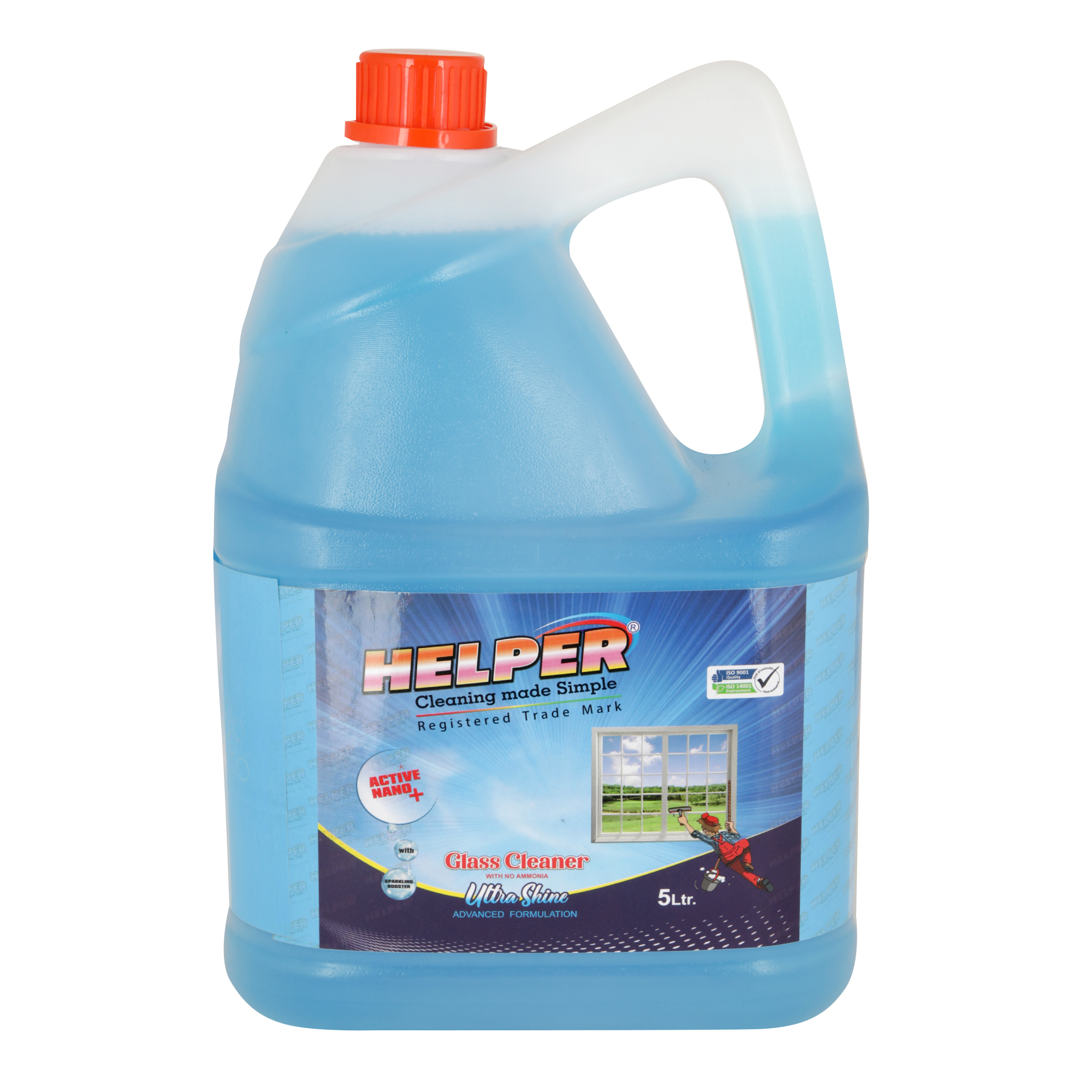 Helper Glass Cleaner , 5 litre, Can