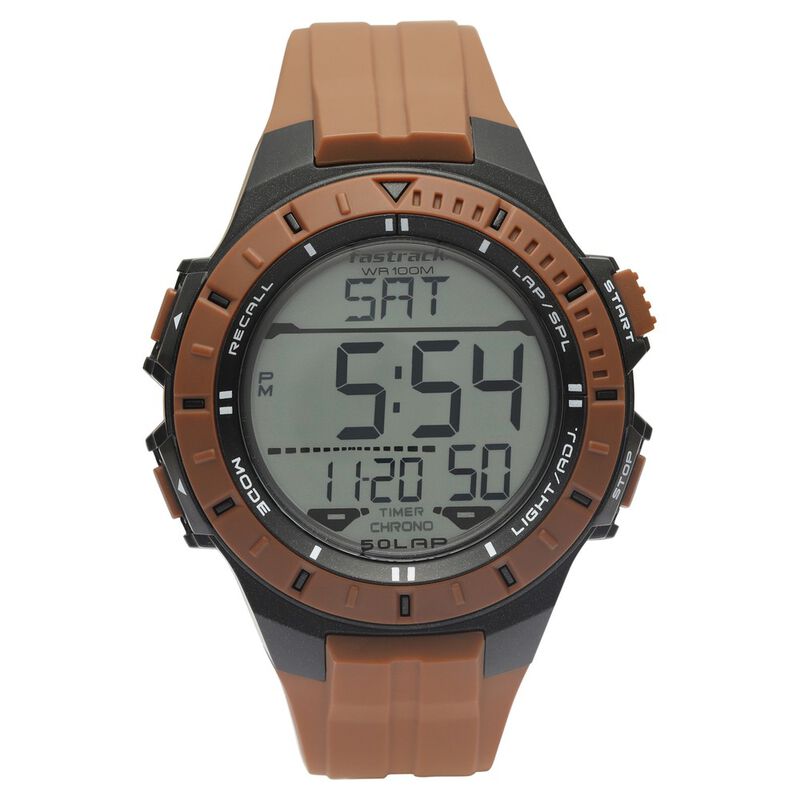 Fastrack Streetwear Digital Dial PU Strap Watch for Guys