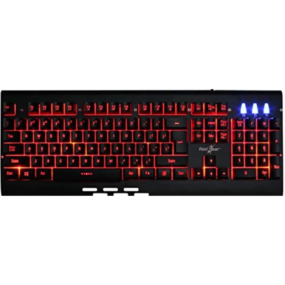 Redgear 3 Colour Backlit Gaming Keyboard with Aluminium Body