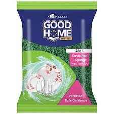 Good Home Scrub Pad - 2 in 1 (Sponge+Scrub Pad), 1 pc