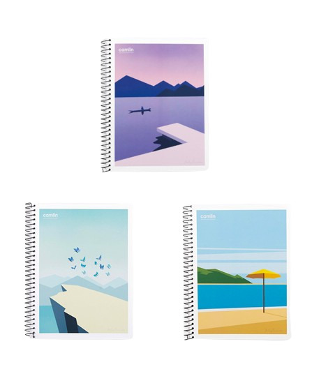 Camlin  A5  Notebook  -  Unruled  Pack  of  4  notebooks  pages  with  spiral  binding