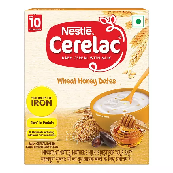 Nestle Cerelac Baby Cereal with Milk Wheat Honey Dates (From 10 to 12 Months)
