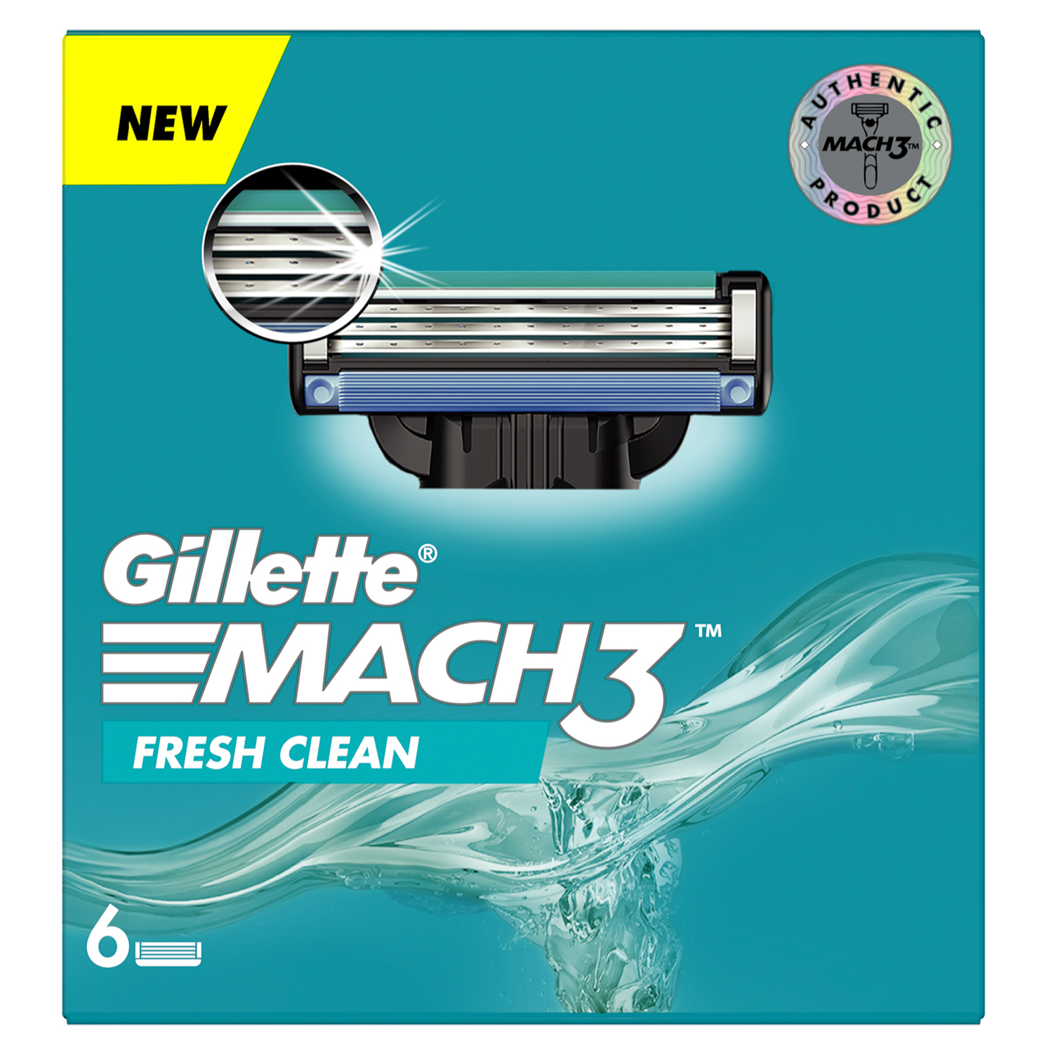 Gillette Mach 3 Blades- Pack of 6