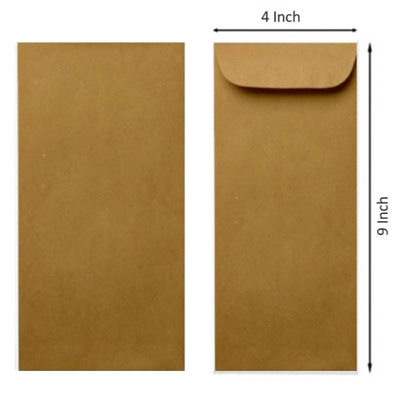 Ravi Envelope - Brown, 23 x 10 cm, 50 pcs