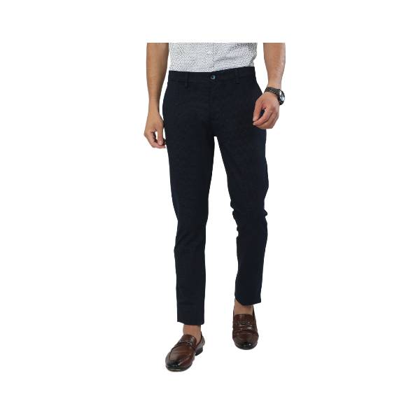 Classic Polo Men's Moderate Fit Cotton Trousers | TO2-51 A-NVY-MF-LY